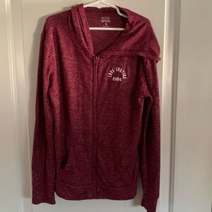 Justice Active Merlot Colored Lightweight Hoodie